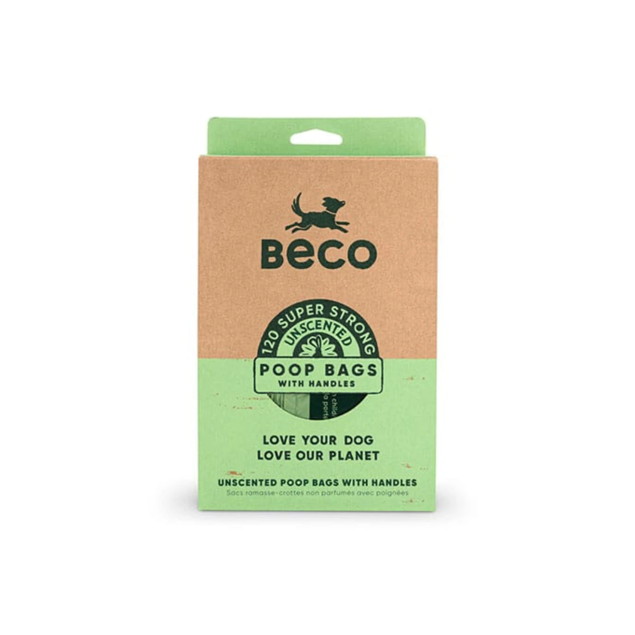 Beco høm høm poser med håndtag 120 stk